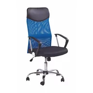 Fotele i krzesła biurowe - Fotel Obrotowy Pracowniczy Vire Niebieski Halmar - miniaturka - grafika 1