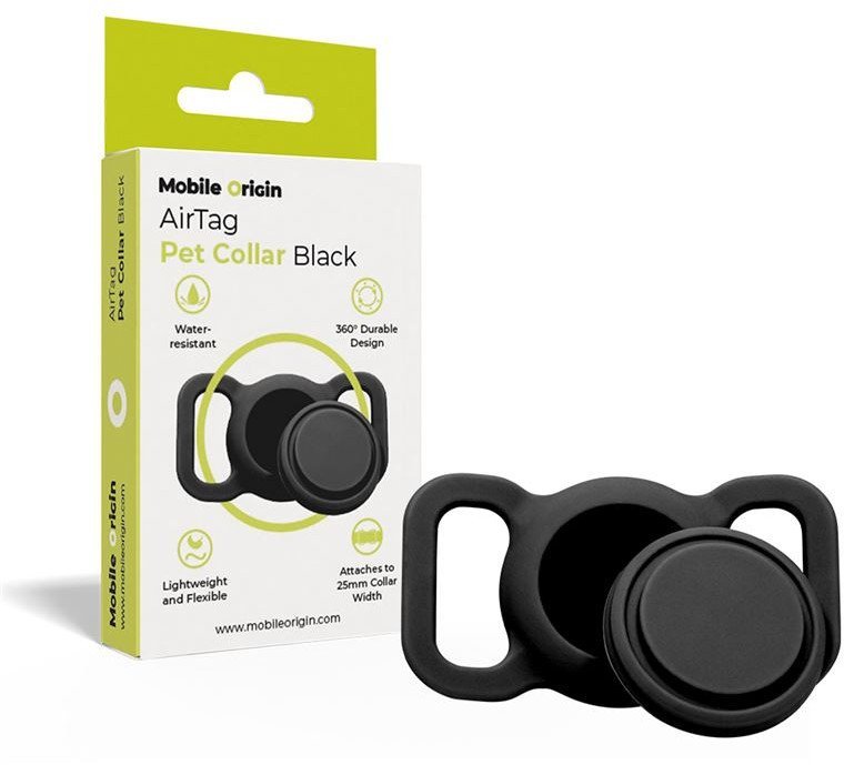Mobile Origin AirTag Pet Collar, black