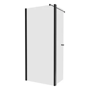 New Trendy Kabina Prysznicowa Walk-In New Soleo Black 80X195 K-0768-WP - Kabiny prysznicowe - miniaturka - grafika 1