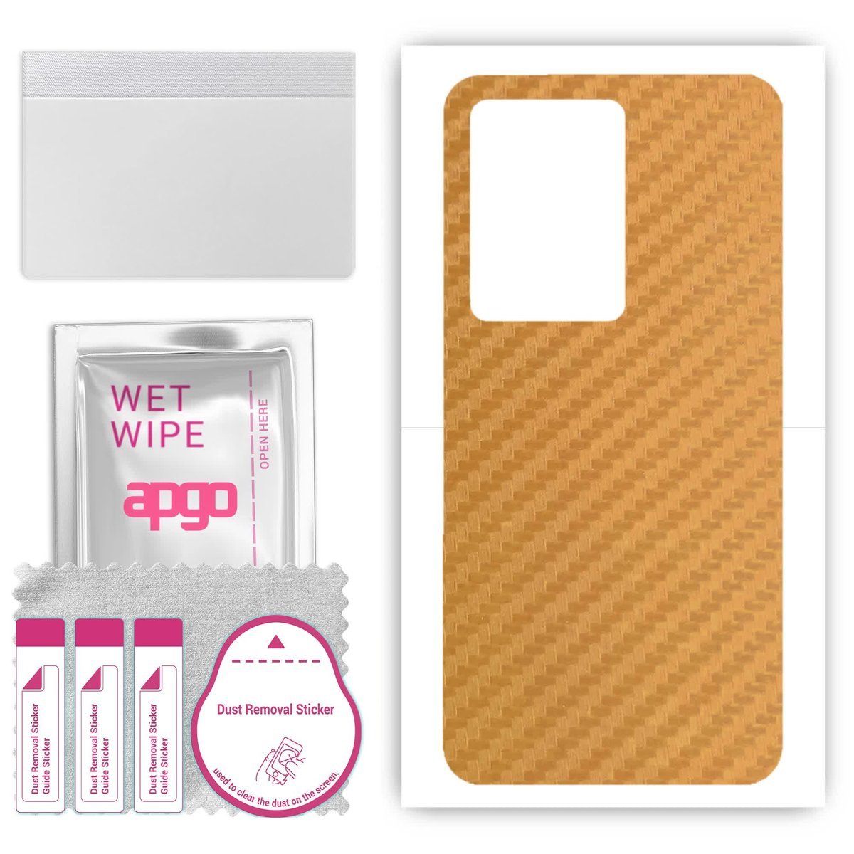 Folia naklejka skórka strukturalna na TYŁ do Vivo Y100 4G - Carbon Złoty - apgo SKINS