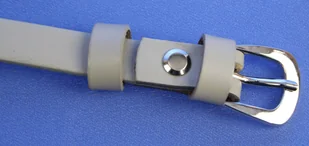 Pasek Skórzany PAS-MAX (PL) Damski Skóra Licowa 15 mm SZARY Wąski k70 - Paski - miniaturka - grafika 7