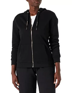 Armani Exchange Damska bluza z kapturem, z zamkiem błyskawicznym, czarna, średnia - Bluzy damskie - miniaturka - grafika 1