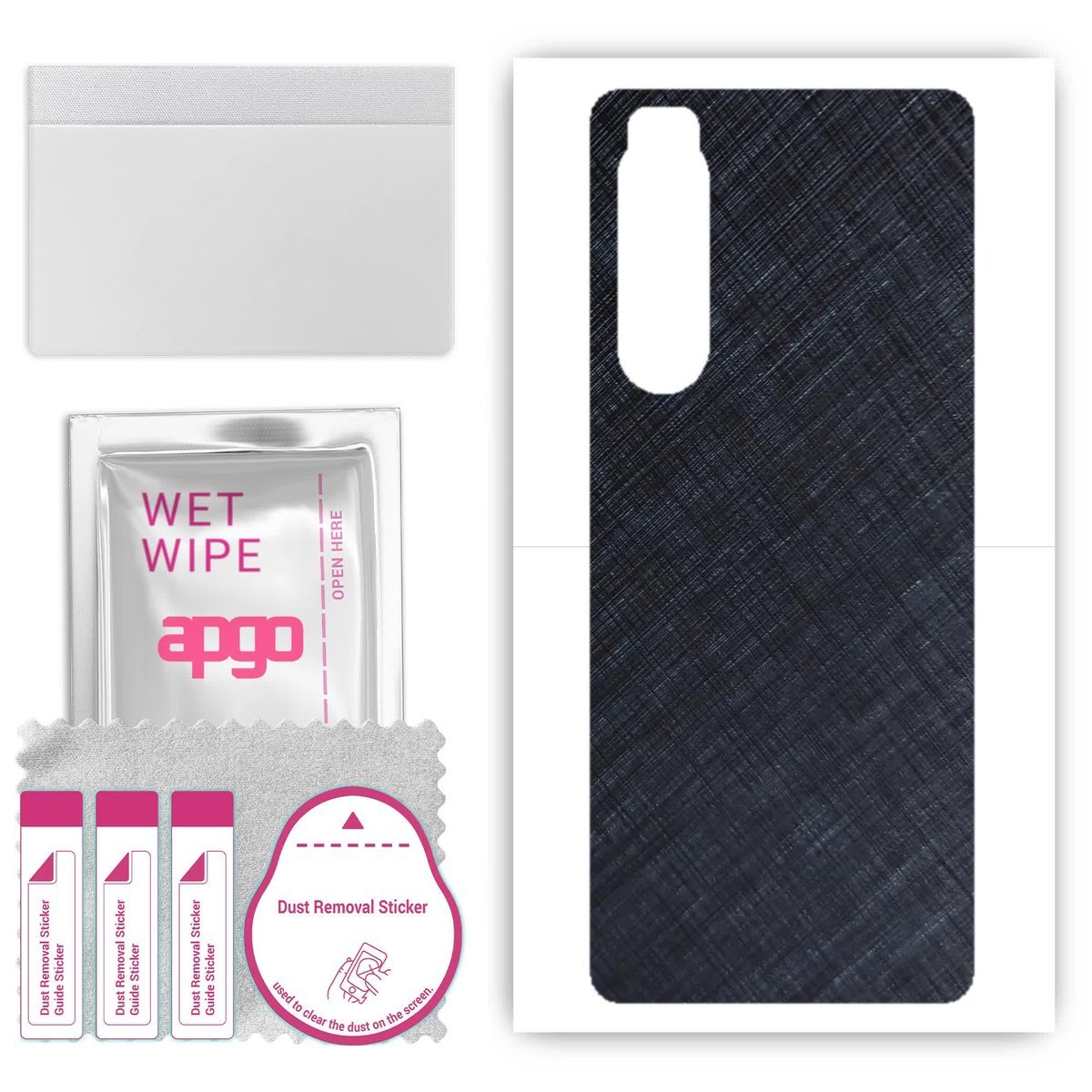 Folia naklejka skórka strukturalna na TYŁ do Sony Xperia 5 III - Tytan Niebieski - apgo SKINS