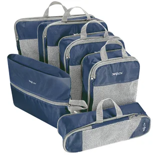 Organizer podróżny kompresyjny do walizki na ubrania zestaw 6 szt - blue - Akcesoria podróżnicze Organizer podróżny kompresyjny do walizki na ubrania zestaw 6 szt - blue - Akcesoria podróżnicze - miniaturka - grafika 1
