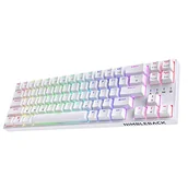 Klawiatury - LTC NB681 Nimbleback przewodowa klawiatura mechaniczna z układem 65%, podświetlana RGB, ultrakompaktowa, 68 klawiszy, klawiatura do gier z funkcją wymiany na gorąco, dotykowym brązowym przełącznikiem przewodowa NB681 - miniaturka - grafika 1