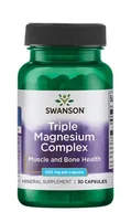 Suplementy naturalne - Swanson, triple magnesium complex, 30 kapsułek - miniaturka - grafika 1