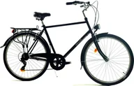 Rowery - Rower miejski męski z przerzutkami DALLAS BIKE 28 cali czarny - miniaturka - grafika 1