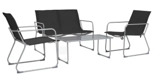 Czteroczęściowy zestaw wypoczynkowy w kolorze czarnym P5-C39 - Meble ogrodowe - miniaturka - grafika 1