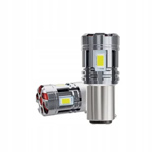 ŻARÓWKI LED P21/5W BAY15D 1157 BIAŁE MOCNE 2600LM DRL POSTOJOWE WENTYLATOR - Żarówki samochodowe - miniaturka - grafika 1