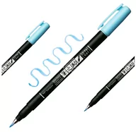 Kredki, ołówki, pastele i pisaki - Pisak do kaligrafii pędzelkowy TOMBOW BRUSH PEN fudenosuke pastel niebieski blue - miniaturka - grafika 1