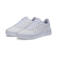 Buty trekkingowe damskie - Młodzieżowe sneakersy Carina 2.0 PUMA White Silver Gray - miniaturka - grafika 1
