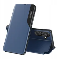 Etui i futerały do telefonów - Etui Eco Leather View Case elegancki futerał z klapką i podstawką na Samsung Galaxy S25 Edge - niebieskie - miniaturka - grafika 1