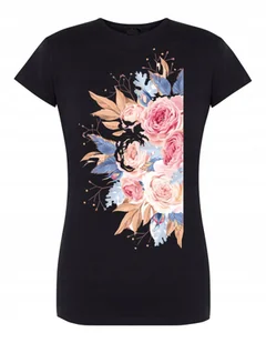 T-Shirt damski modny nadruk KWIATY BUKIET r. XXL - Koszulki i topy damskie - miniaturka - grafika 1