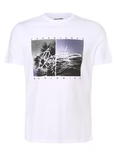 Koszulki męskie - Jack & Jones - T-shirt męski  JORSplash  duże rozmiary, biały - grafika 1
