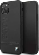 Etui i futerały do telefonów - BMW Signature Logo Imprint Skórzane etui iPhone 11 Pro (czarny) BMHCN58LLSB - miniaturka - grafika 1