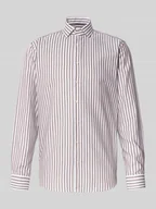 Koszule męskie - Koszula biznesowa o kroju regular fit z kołnierzykiem typu kent - miniaturka - grafika 1