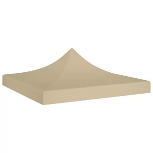 vidaXL Dach namiotu imprezowego, 3 x 3 m, beżowy, 270 g/m - Pawilony ogrodowe - miniaturka - grafika 1