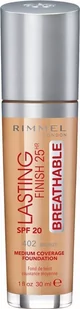 Rimmel, Podkład Do Twarzy, Lasting Finish Breathable, 402 Bron, 30ml - Podkłady do twarzy - miniaturka - grafika 1