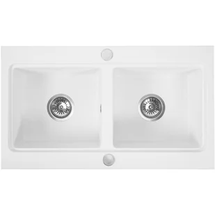 Rea Zlewozmywak granitowy Rea CADDY white ZLE-00133 - Zlewozmywaki - miniaturka - grafika 1