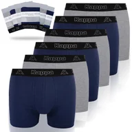 Majtki męskie - KAPPA Bokserki Męskie 6 sztuk Bawełna Szare Granatowe Rozmiar XXL - miniaturka - grafika 1