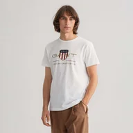 Koszulki męskie - Męska Koszulka z krótkim rękawem GANT D2. ARCHIVE SHIELD SS T-SHIRT 2003099.110 – Biały - miniaturka - grafika 1
