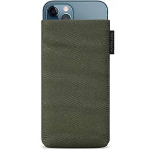 Adore June Etui na telefon komórkowy Classic z recyklingu, oliwkowo-zielone, kompatybilne z iPhone 13 Pro Max/iPhone 12 Pro Max, nowoczesne, zrównoważone materiały R-PES, wyprodukowano w Europie - Etui i futerały do telefonów - miniaturka - grafika 1