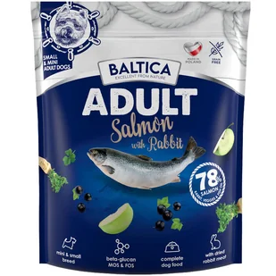 Baltica Adult Salmon with Rabbit XS/S 1kg - Sucha karma dla psów - miniaturka - grafika 1