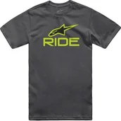 Koszulki męskie - Alpinestars T-shirt ALPINESTARS RIDE 4.0 CSF TEE, Charcoal/Lime/Black Rozmiar: S - miniaturka - grafika 1