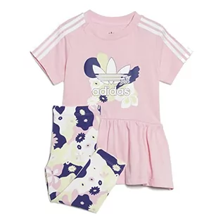 Zestawy damskiej odzieży sportowej - adidas Dress Set, Kombinezon dla dzieci i noworodka Bimba 0-24, Top:True Pink Bottom:White/True Pink S19/ALMOST Lime S22/LEGACY Indigo S22, 3-6M - grafika 1