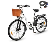 Rowery elektryczne - Rower elektryczny DYU C6 - 36 V 12,5 Ah - Silnik 250 W - Opony 26 cali - Wymienna bateria - Rower elektryczny Smart City - Biały - miniaturka - grafika 1