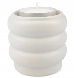 ŚWIECZNIK tealight CERAMICZNY biały mat śr. 6cm - Świeczniki - miniaturka - grafika 1