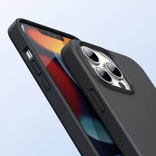 Ugreen Protective Silicone Case gumowe elastyczne silikonowe etui pokrowiec iPhone 13 Pro czarny - Etui i futerały do telefonów - miniaturka - grafika 2