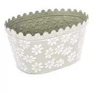 Donice - Zielona metalowa doniczka Dakls Daisy, wys. 14,5 cm - miniaturka - grafika 1