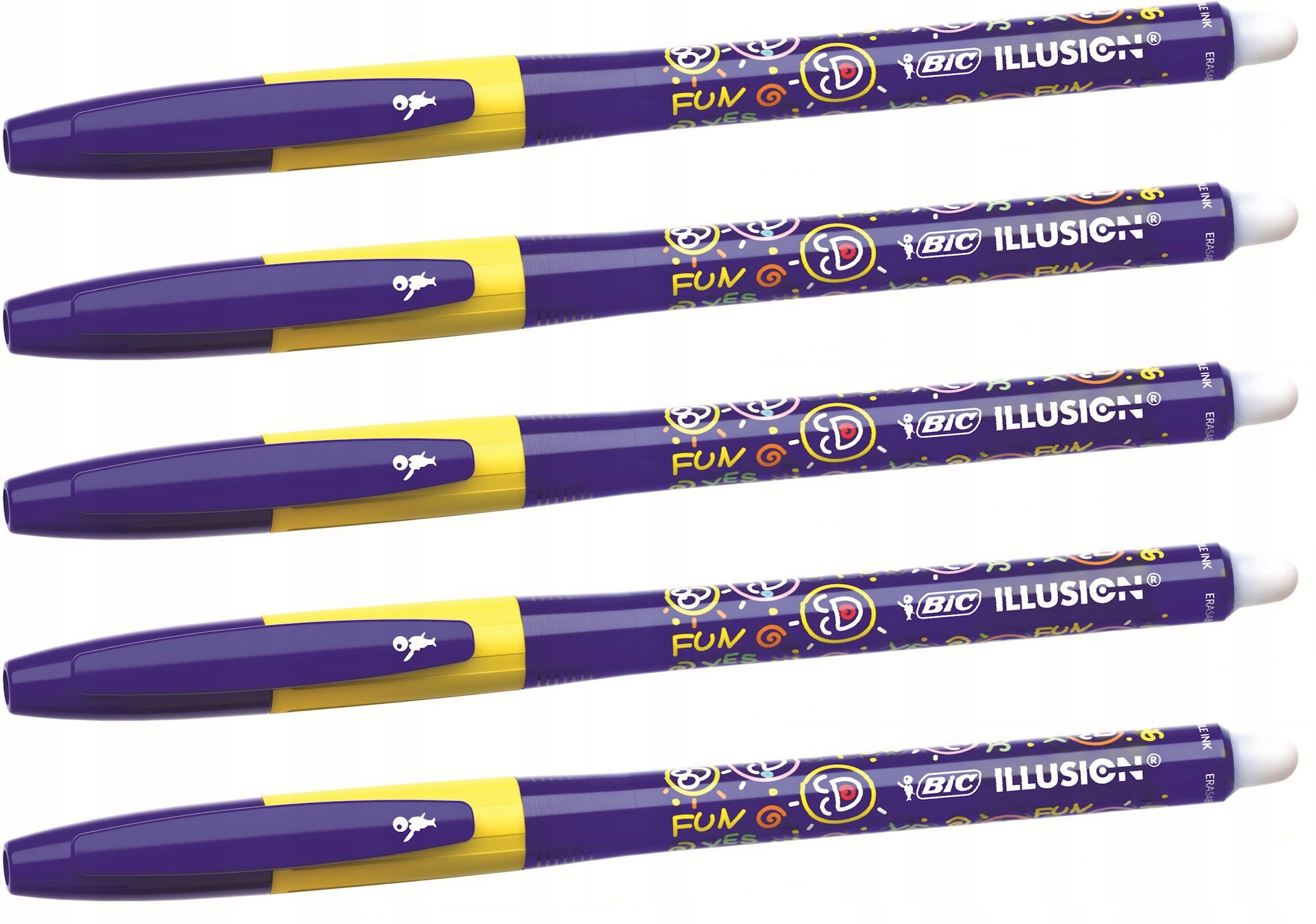 Bic Illusion Długopis Wymazywalny Ścieralny Szkolny Niebieski Zestaw 5 Szt