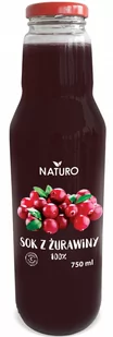 Sok z żurawiny 100% 750 ml NATURO 5901761104622 - Soki i napoje niegazowane - miniaturka - grafika 1