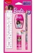 Przybory szkolne - Zestaw artykułów szkolnych Barbie 4 el. - miniaturka - grafika 1