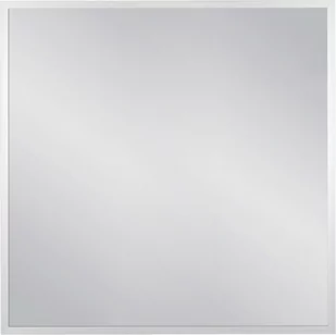 Lustro łazienkowe kwadratowe 80x80 cm srebrna rama - Lustra - miniaturka - grafika 1