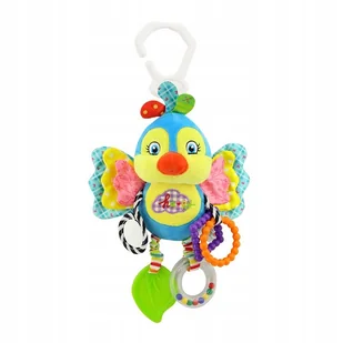 Piszczek Ptaszek – Zawieszka z Grzechotką i Gryzakiem Edukacyjna - Gryzaki dla dzieci - miniaturka - grafika 1