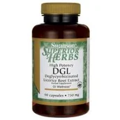 Przeziębienie i grypa - Swanson, Usa DGL forte (lukrecja) 750mg Suplement diety 90 kaps. - miniaturka - grafika 1