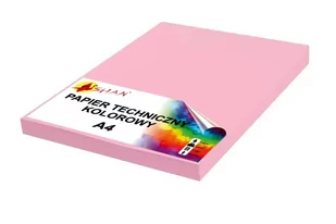 Papier techniczny A4 140g różowy jogurtowy 50 arkuszy - Szkolne artykuły papiernicze - miniaturka - grafika 1