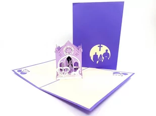 Ślub w kościele Kartka 3D Wesele - Kartki okolicznościowe i zaproszenia - miniaturka - grafika 1