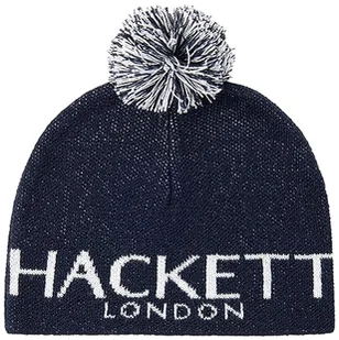 Hackett London Chłopięca czapka beanie Hackett Ess, Niebieski (granatowy), Rozmiar uniwersalny - Czapki damskie - miniaturka - grafika 1