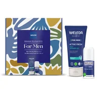 Zestawy kosmetyków damskich - Weleda For Men Zestaw żel oczyszczający For Men Active Fresh 3in1 200 ml + dezodorant For Men 24h Deo Roll-On 50 ml - miniaturka - grafika 1