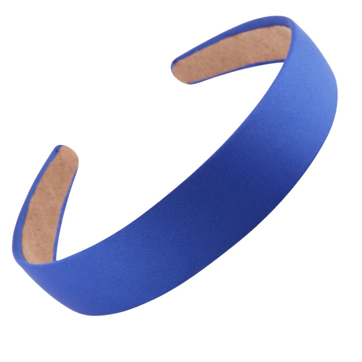 Opaska do włosów Niebieska na Głowę Gładka Satynowa Szeroka Lekka i Trwała