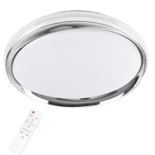 Polux Plafon LED Glossy2 51cm 72W biały chrom z pilotem 314826 - Lampy sufitowe - miniaturka - grafika 1