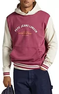 Bluzy męskie - Pepe Jeans Męska bluza z kapturem Medley, czerwona (Crushed Berry), S, Czerwony (Crushed Berry), S - miniaturka - grafika 1