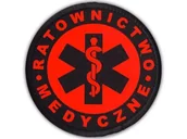 Odzież medyczna - Emblemat Fluo Ratownictwo Medyczne Na Rzepie 8,5 Cm - miniaturka - grafika 1