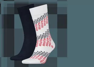 Tommy Hilfiger Skarpety 320215001 43-46 TH Men Sock 2P Tommy Chevron - Skarpetki męskie - miniaturka - grafika 1