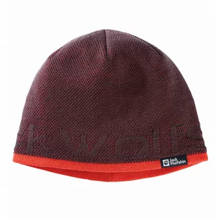 Czapki męskie - Czapka zimowa Jack Wolfskin BRAND BEANIE red earth - ONE SIZE - grafika 1