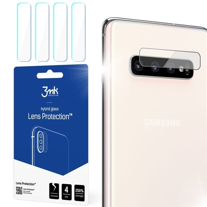 Galaxy S10+ Plus 4x szkło aparat obiektyw 3mk